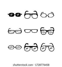 eyeglasses icon or logo isolated sign symbol vector illustration - Collection of high quality black style vector icons
