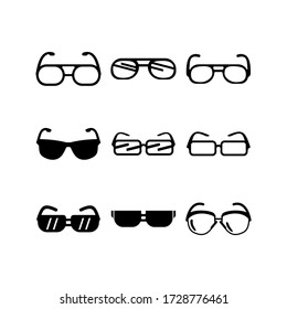 eyeglasses icon or logo isolated sign symbol vector illustration - Collection of high quality black style vector icons
