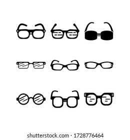 eyeglasses icon or logo isolated sign symbol vector illustration - Collection of high quality black style vector icons
