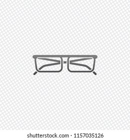 eyeglasses icon. On grid background