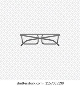 eyeglasses icon. On grid background