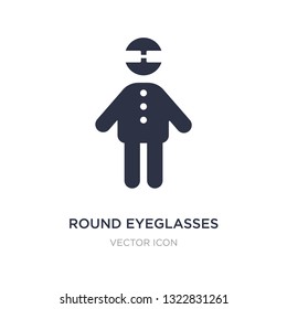 eyeglasses icon on white background. Simple element illustration from People concept. round eyeglasses sign icon symbol design.
