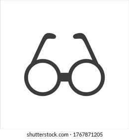 Eyeglasses icon on white background
