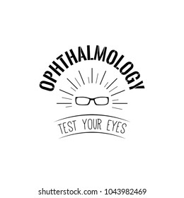 Eyeglasses icon. Optic glasses. Ophthalmolody logo label emblem badge. Vector illustration isolated on white background.