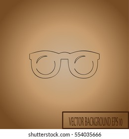 Eyeglasses icon, poor eyesight