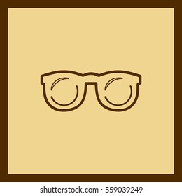 Eyeglasses icon, poor eyesight