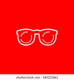 Eyeglasses icon, poor eyesight