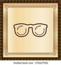 Eyeglasses icon, poor eyesight