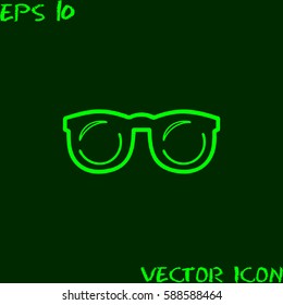 Eyeglasses icon, poor eyesight