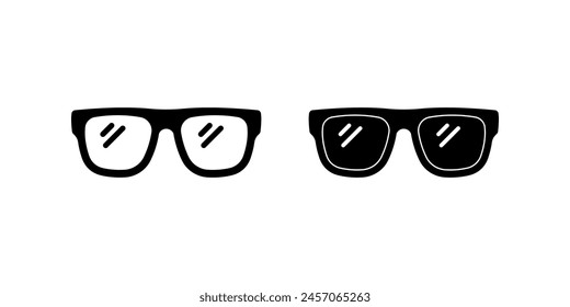 Eyeglasses icon set. for mobile concept and web design. vector illustration