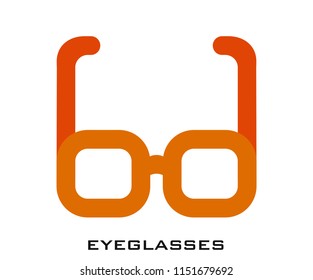 Eyeglasses icon signs