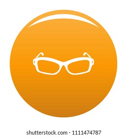 Eyeglasses icon. Simple illustration of eyeglasses vector icon for any design orange
