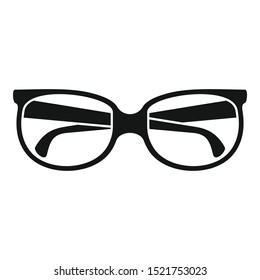Eyeglasses icon. Simple illustration of eyeglasses vector icon for web design isolated on white background