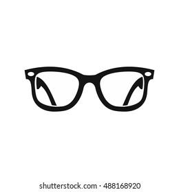Eyeglasses icon in simple style on a white background vector illustration