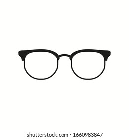 Eyeglasses icon simple vector image