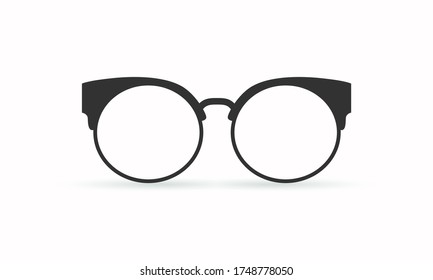 Eyeglasses icon simple vector image	