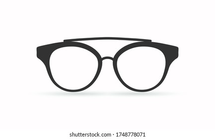 Eyeglasses icon simple vector image	