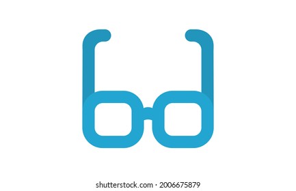 Eyeglasses icon simple vector image
