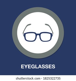eyeglasses icon - simple, vector, icon for website design, mobile app, ui. Vector Illustration