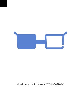eyeglasses icon solid style vector