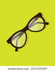 Eyeglasses icon stock illustration. Glasses flat icon for web design, vector illustration stock illustration