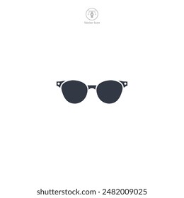 Eyeglasses Icon symbol vector illustration isolated on white background