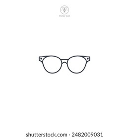 Eyeglasses Icon symbol vector illustration isolated on white background