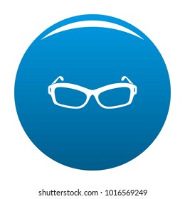 Eyeglasses icon vector blue circle isolated on white background 