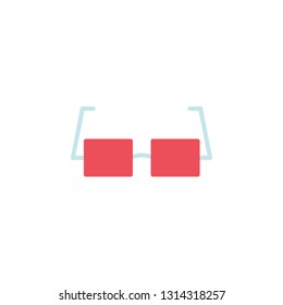 Eyeglasses Icon Vector Illustration in Flat Style for Any Purpose