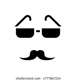 eyeglasses icon vector illustration glyph style. father's day icon set.