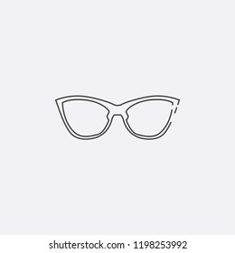 eyeglasses icon, vector illustration. line flat icon