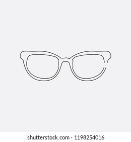 eyeglasses icon, vector illustration. line flat icon