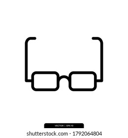 Eyeglasses Icon Vector Illustration Logo Template