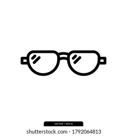Eyeglasses Icon Vector Illustration Logo Template