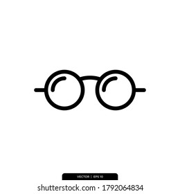 Eyeglasses Icon Vector Illustration Logo Template