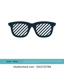 Eyeglasses Icon Vector Logo Template Illustration Design. Vector EPS 10.