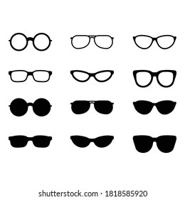 Eyeglasses icon vector symbol illustration