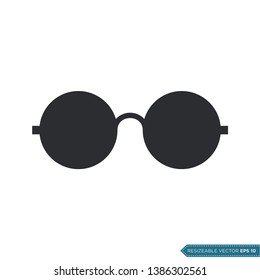 Eyeglasses Icon Vector Template Flat Design