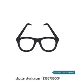 Eyeglasses Icon Vector Template Flat Design