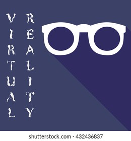 Eyeglasses icon.Virtual reality