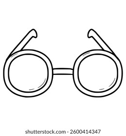 eyeglasses illustration hand drawn outline vector