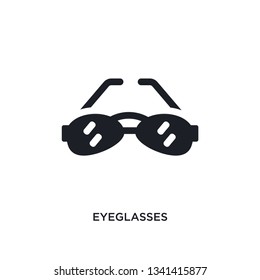 eyeglasses isolated icon. simple element illustration from woman clothing concept icons. eyeglasses editable logo sign symbol design on white background. can be use for web and mobile