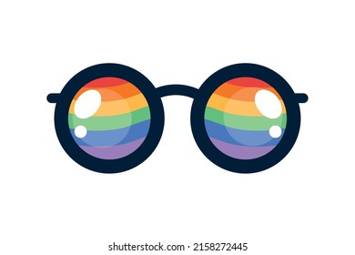 eyeglasses with lgbtq flags icon