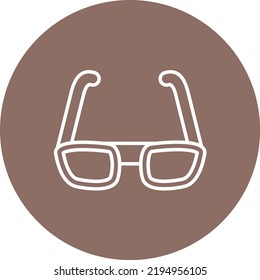 Eyeglasses line circle icon vector image. Can also be used for web apps, mobile apps and print media.