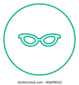 Eyeglasses line icon.