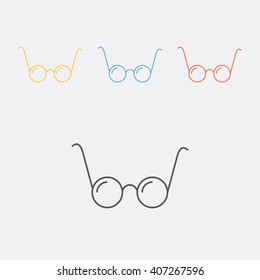eyeglasses line icon