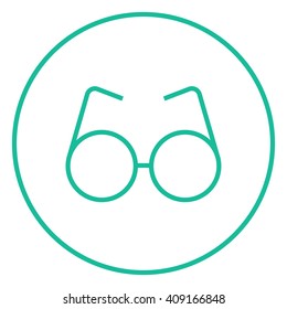 Eyeglasses line icon.