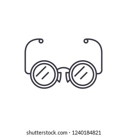Eyeglasses line icon concept. Eyeglasses vector linear illustration, symbol, sign