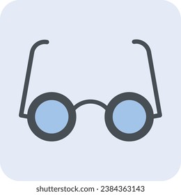 Eyeglasses Line Vector Icon Design