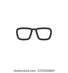 Gafas, icono lineal. Corrección de visión y accesorio óptico. Línea con trazo editable.